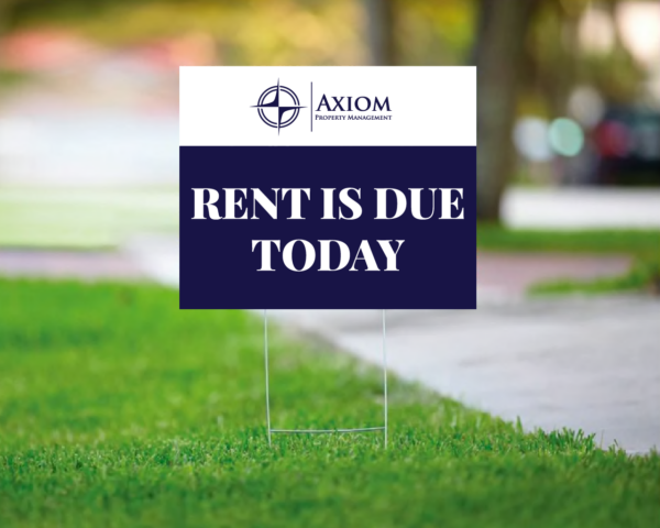 Rent Due Yard Signs